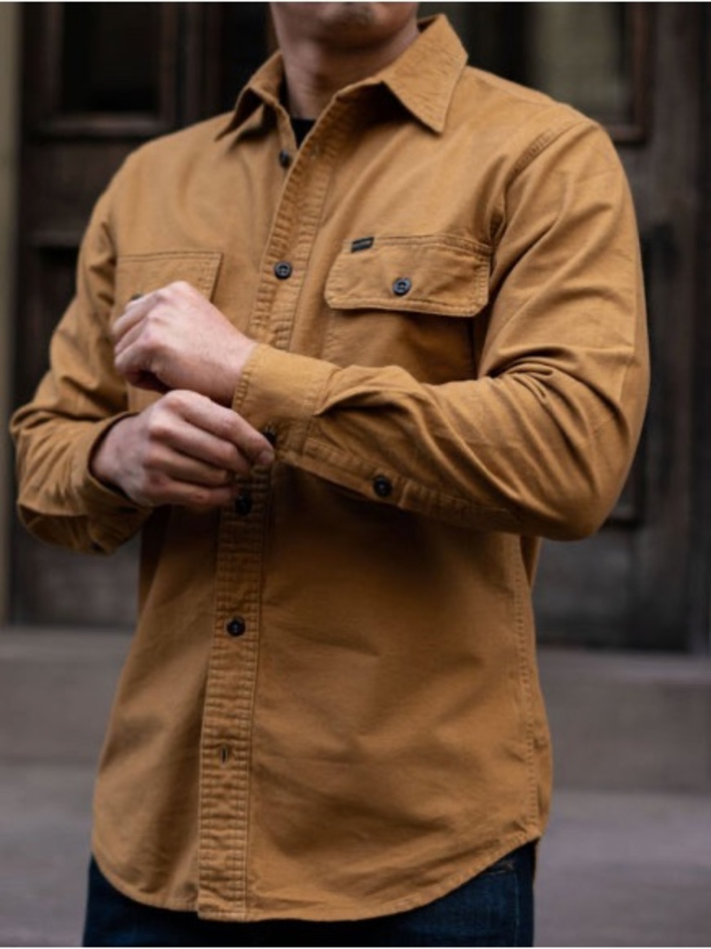 Filson Men’s Nubuck Tan Field Flannel Shirt XS